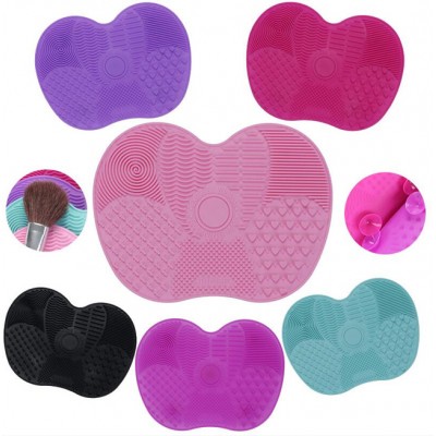 High quality reusable silicone makeup brush cleaning mat for makeup tools