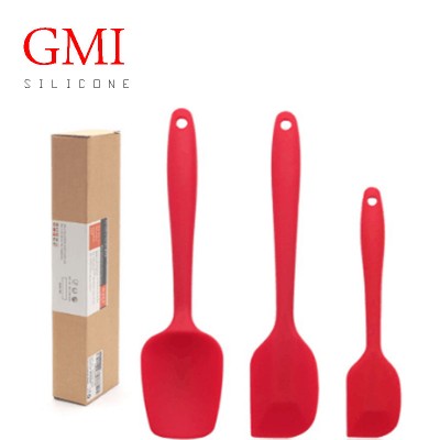 Wholesale Non-stick Heat Resistant 3 Piece Silicon Spatula Set Private Label For Baking Pastry Tools